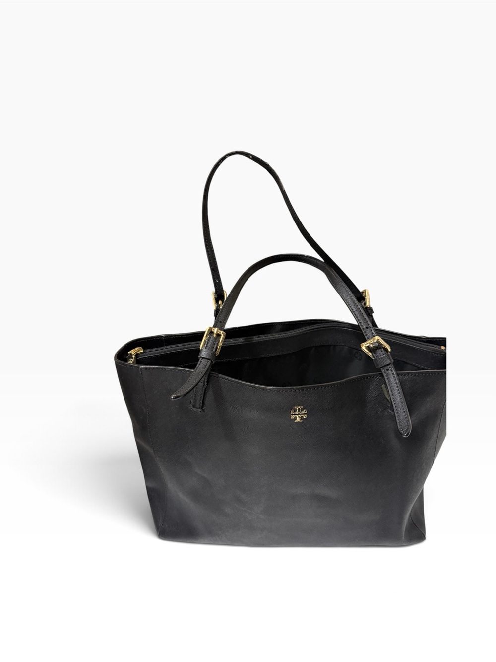 Tory Burch Black Leather Tote Bag